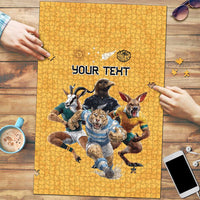 Custom Rugby Southern Hemisphere Puzzle Argentina AUNZ South Africa Mascot Gold - Polynesian Pride