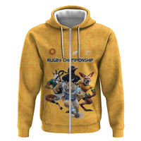 Custom Rugby Southern Hemisphere Zip Hoodie Argentina AUNZ South Africa Mascot Gold - Polynesian Pride