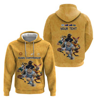 Custom Rugby Southern Hemisphere Zip Hoodie Argentina AUNZ South Africa Mascot Gold - Polynesian Pride