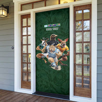 Custom Rugby Southern Hemisphere Door Cover Argentina AUNZ South Africa Mascot Green - Polynesian Pride