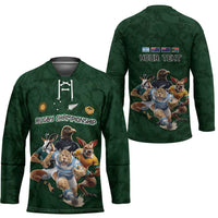 Custom Rugby Southern Hemisphere Hockey Jersey Argentina AUNZ South Africa Mascot Green - Polynesian Pride