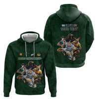 Custom Rugby Southern Hemisphere Hoodie Argentina AUNZ South Africa Mascot Green - Polynesian Pride
