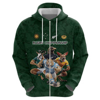 Custom Rugby Southern Hemisphere Hoodie Argentina AUNZ South Africa Mascot Green - Polynesian Pride