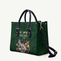 Custom Rugby Southern Hemisphere Leather Bag Argentina AUNZ South Africa Mascot Green - Polynesian Pride