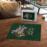 Custom Rugby Southern Hemisphere Puzzle Argentina AUNZ South Africa Mascot Green - Polynesian Pride