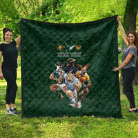 Custom Rugby Southern Hemisphere Quilt Argentina AUNZ South Africa Mascot Green LT9 - Polynesian Pride