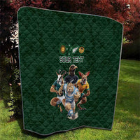 Custom Rugby Southern Hemisphere Quilt Argentina AUNZ South Africa Mascot Green LT9 - Polynesian Pride