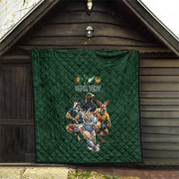 Custom Rugby Southern Hemisphere Quilt Argentina AUNZ South Africa Mascot Green LT9 - Polynesian Pride