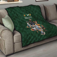 Custom Rugby Southern Hemisphere Quilt Argentina AUNZ South Africa Mascot Green LT9 - Polynesian Pride