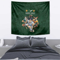 Custom Rugby Southern Hemisphere Tapestry Argentina AUNZ South Africa Mascot Green - Polynesian Pride