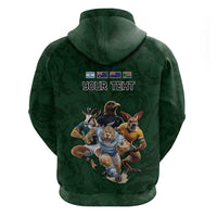 Custom Rugby Southern Hemisphere Zip Hoodie Argentina AUNZ South Africa Mascot Green - Polynesian Pride