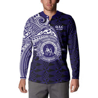 Tonga Queen Salote College 100th Years Button Sweatshirt Est 1926 Tongan Ngatu Tapa - Polynesian Pride