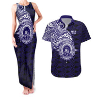 Tonga Queen Salote College 100th Years Couples Matching Tank Maxi Dress and Hawaiian Shirt Est 1926 Tongan Ngatu Tapa - Polynesian Pride