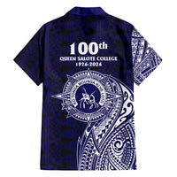 Tonga Queen Salote College 100th Years Family Matching Off Shoulder Maxi Dress and Hawaiian Shirt Est 1926 Tongan Ngatu Tapa - Polynesian Pride