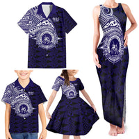 Tonga Queen Salote College 100th Years Family Matching Tank Maxi Dress and Hawaiian Shirt Est 1926 Tongan Ngatu Tapa - Polynesian Pride