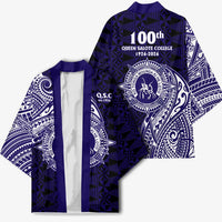 Tonga Queen Salote College 100th Years Kimono Est 1926 Tongan Ngatu Tapa - Polynesian Pride