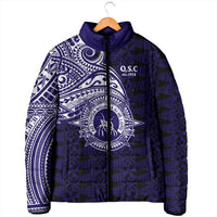 Tonga Queen Salote College 100th Years Padded Jacket Est 1926 Tongan Ngatu Tapa - Polynesian Pride
