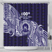 Tonga Queen Salote College 100th Years Shower Curtain Est 1926 Tongan Ngatu Tapa - Polynesian Pride