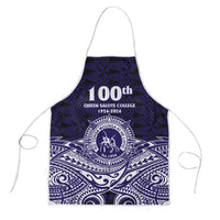 Tonga Queen Salote College 100th Years Apron Blue Tonga Kupesi Uniquely Pacific Art - Polynesian Pride