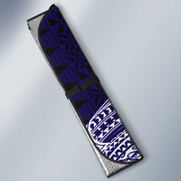 Tonga Queen Salote College 100th Years Auto Sun Shade Blue Tonga Kupesi Uniquely Pacific Art LT9 - Polynesian Pride