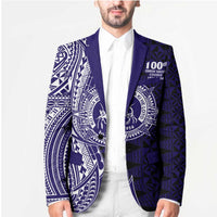 Tonga Queen Salote College 100th Years Blazer Blue Tonga Kupesi Uniquely Pacific Art - Polynesian Pride