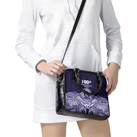 Tonga Queen Salote College 100th Years Shoulder Handbag Blue Tonga Kupesi Uniquely Pacific Art - Polynesian Pride