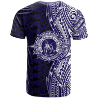 Tonga Queen Salote College 100th Years T Shirt Blue Tonga Kupesi Uniquely Pacific Art - Polynesian Pride