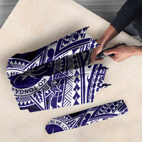 Tonga Queen Salote College 100th Years Umbrella Blue Tonga Kupesi Uniquely Pacific Art LT9 - Polynesian Pride
