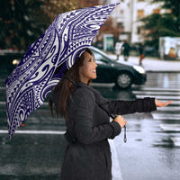 Tonga Queen Salote College 100th Years Umbrella Blue Tonga Kupesi Uniquely Pacific Art LT9 - Polynesian Pride