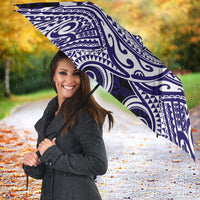 Tonga Queen Salote College 100th Years Umbrella Blue Tonga Kupesi Uniquely Pacific Art LT9 - Polynesian Pride