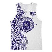 Tonga Queen Salote College 100th Years Basketball Jersey White Tonga Kupesi Uniquely Pacific Art - Polynesian Pride