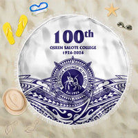 Tonga Queen Salote College 100th Years Beach Blanket White Tonga Kupesi Uniquely Pacific Art - Polynesian Pride