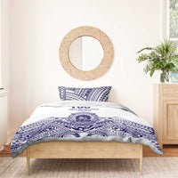 Tonga Queen Salote College 100th Years Bedding Set White Tonga Kupesi Uniquely Pacific Art - Polynesian Pride