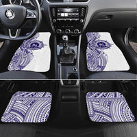 Tonga Queen Salote College 100th Years Car Mats White Tonga Kupesi Uniquely Pacific Art - Polynesian Pride