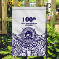 Tonga Queen Salote College 100th Years Garden Flag White Tonga Kupesi Uniquely Pacific Art - Polynesian Pride