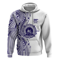 Tonga Queen Salote College 100th Years Hoodie White Tonga Kupesi Uniquely Pacific Art - Polynesian Pride