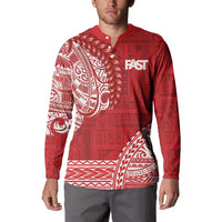 Samoa FAST Button Sweatshirt Samoan Motif Patterns - Polynesian Pride