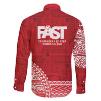 Samoa FAST Family Matching Long Sleeve Bodycon Dress and Hawaiian Shirt Samoan Motif Patterns - Polynesian Pride