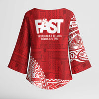 Samoa FAST Kimono Sleeve Blouse Samoan Motif Patterns - Polynesian Pride