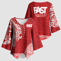 Samoa FAST Kimono Sleeve Blouse Samoan Motif Patterns - Polynesian Pride