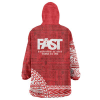 Samoa FAST Wearable Blanket Hoodie Samoan Motif Patterns - Polynesian Pride
