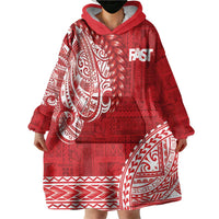 Samoa FAST Wearable Blanket Hoodie Samoan Motif Patterns - Polynesian Pride