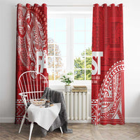 Samoa FAST Window Curtain Samoan Motif Patterns - Polynesian Pride