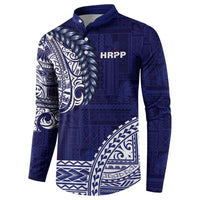 Samoa HRPP Button Sweatshirt Samoan Motif Patterns - Polynesian Pride