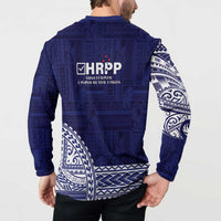 Samoa HRPP Button Sweatshirt Samoan Motif Patterns - Polynesian Pride