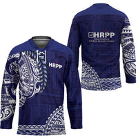 Samoa HRPP Hockey Jersey Samoan Motif Patterns - Polynesian Pride
