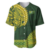 Samoa SUP Baseball Jersey Samoan Motif Patterns - Polynesian Pride