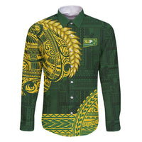 Samoa SUP Family Matching Puletasi and Hawaiian Shirt Samoan Motif Patterns - Polynesian Pride