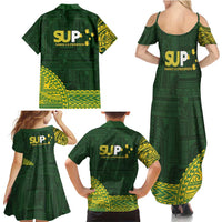 Samoa SUP Family Matching Summer Maxi Dress and Hawaiian Shirt Samoan Motif Patterns - Polynesian Pride