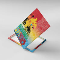 Personalised Torba PNG Day Canvas Wall Art Oro Tapa Pattern - Polynesian Pride